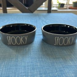 Dog Or Cat Halloween Bowls ( Set) 