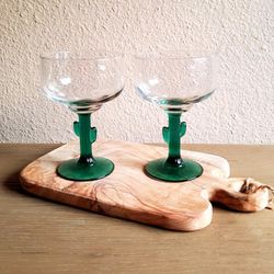 Pair of Cactus Margerita glassware