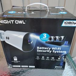 NEW Night Owl 4K HD 3 WIRE FREE Home Security Spotlight Cameras 1TB Hard Drive Wi-Fi Bluetooth Indoor Outdoor 