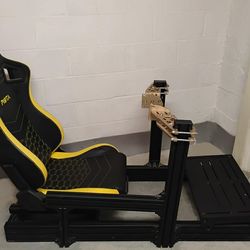 Sim rig for racing -comes with TV on adjustable stand