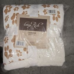 50"x60" Sherpa Throw Blanket Dog Print