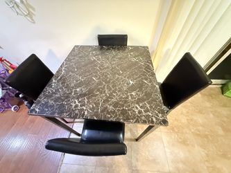 Counter Height Dining Table + 4 Chairs