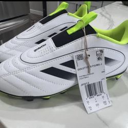 Brand New Kids Adidas Goletto Soccer Cleats - White/Neon - Size 1.5Y