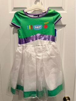 Disney Toy Story 4 Buzz Lightyear Girls Dress Costume Size 10/12 NWT