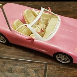 Barbie Corvette 2001 Mattel Convertible Pink Car - No Remote