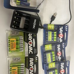 New Rechargeable Batteries With Charger AA & AAA 