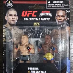 UFC Octagon Fighters Alex Pereira Israel Adesanya Collectible Figures 
