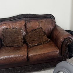 2 Leather Couches 