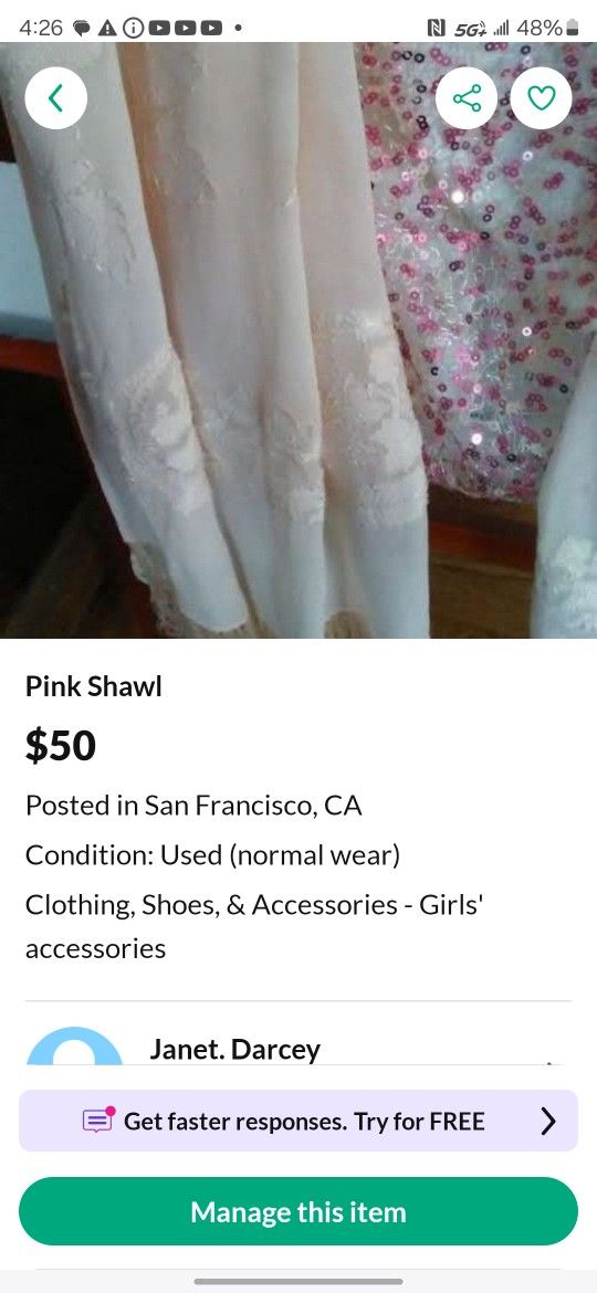 Pink Shawl