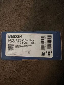 NEW BOSCH BE923H Blue Ceramic Disc Brake Pad Set With Hardware