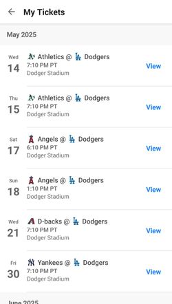 Dodger Tickets Available