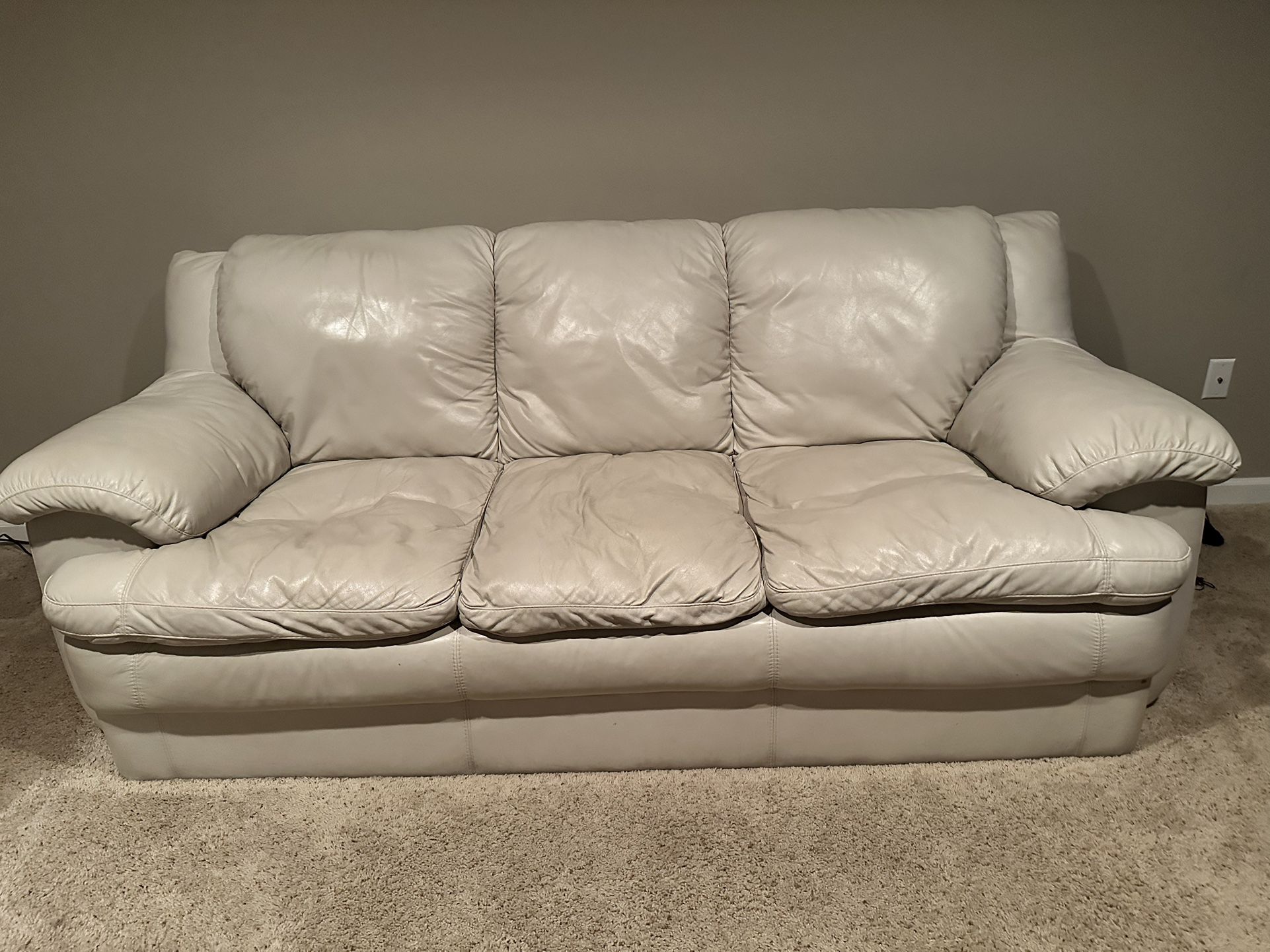 Leather Sofa And Loveseat (couch)