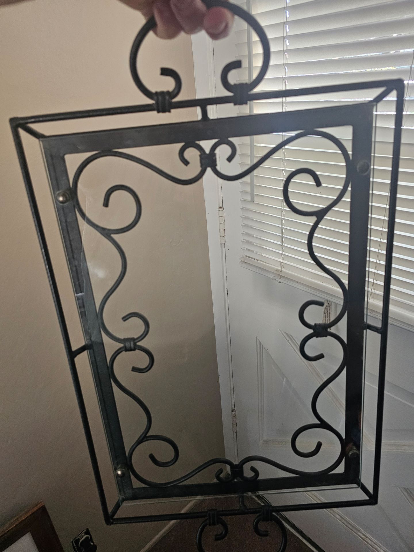 Rod Iron Glass Tray