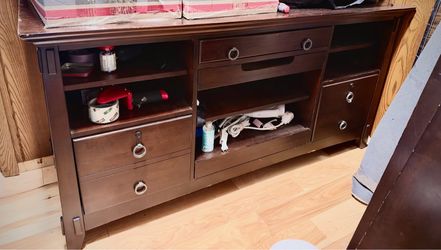 Mission style computer desk