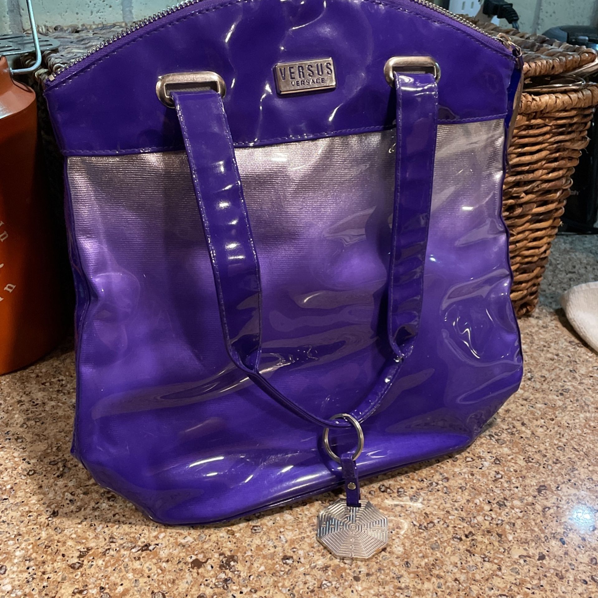 Versace Versus Purple Purse/Tote Bag/Pocketbook 