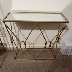 Gold Metal Console Table