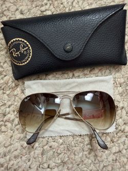 RAYBAN SUNGLASSES WITH CASE & CLOTH