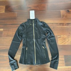 Lululemon Define Luon Women's Jacket Black Size 2 Full Zip Thumbholes