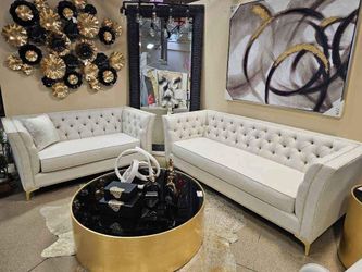 Modern Tufted Sofa and Love seat