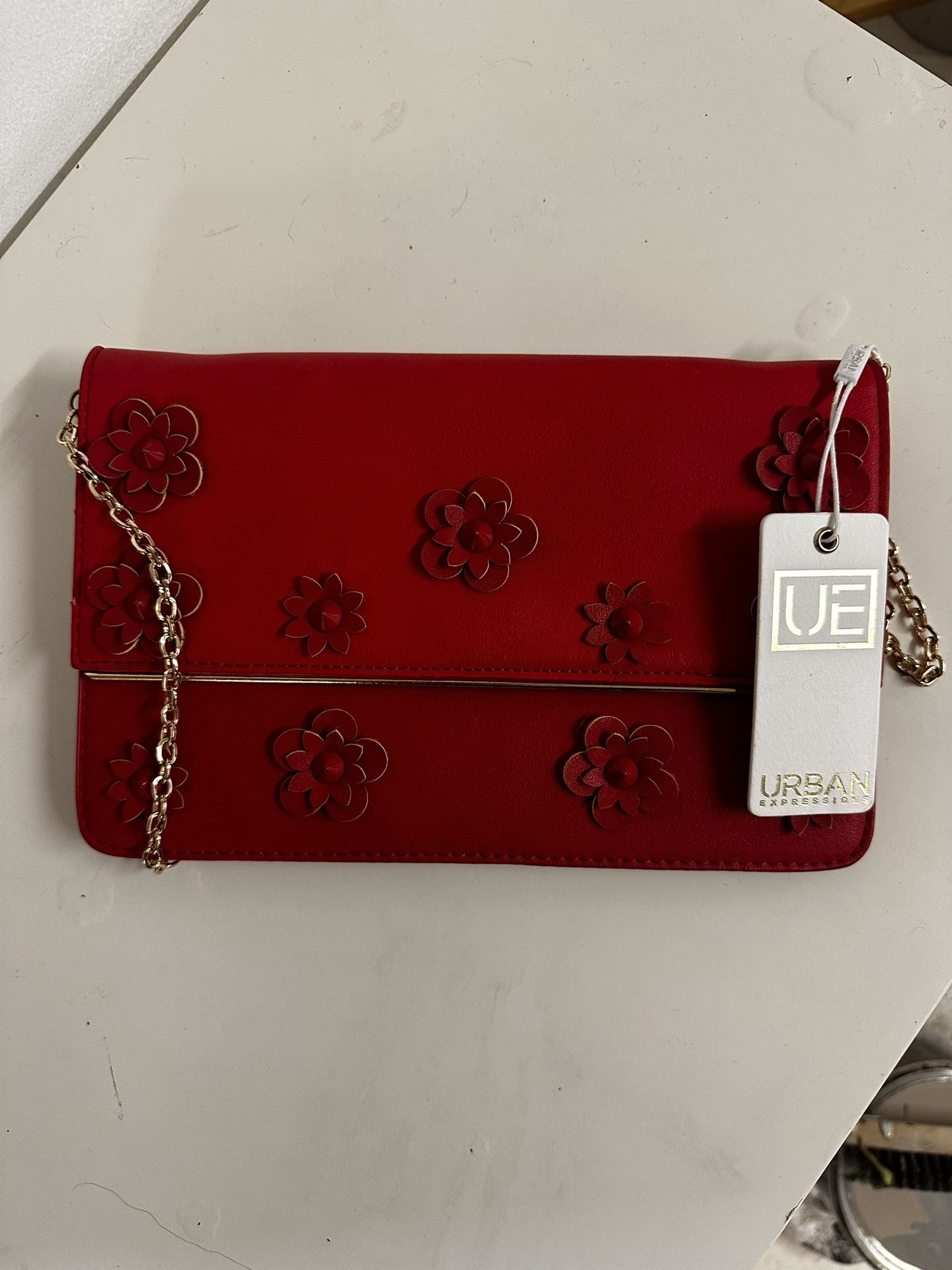 Red Flower Clutch