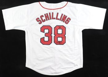 Curt Schilling Signed Boston Jersey / With COA (AWM)