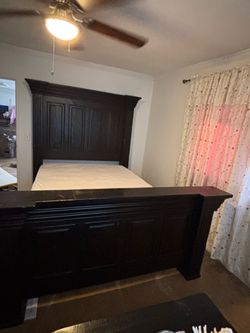 Black Wood Queen Bed Frame