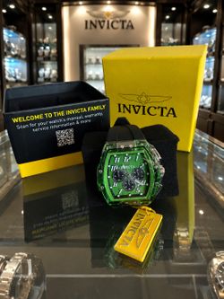 New Invicta S1 Rally Kinesia Anatomic 47mm Men's Watch Clear Green Black 50084