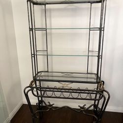 Shelving Unit With Wine Rack