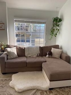 Brown sectional sofa