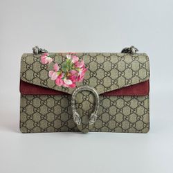 𝐆𝐮𝐜𝐜𝐢 𝐃𝐢𝐨𝐧𝐲𝐬𝐮𝐬 Small Blooms GG Supreme Canvas Chain Shoulder Bag