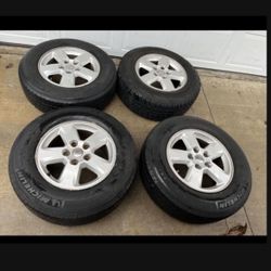 4 — 245/70r17 5x5 5x127 Stock Jeep Grand Cherokee Wrangler JK JL Gladiator Wheels Rims Tires!!!