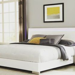 King bed frame with Blue Light 