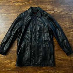 Wilson men's black leather cheap jacket