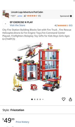 EP Exercise N Play Building Blocks City Fire Command Center