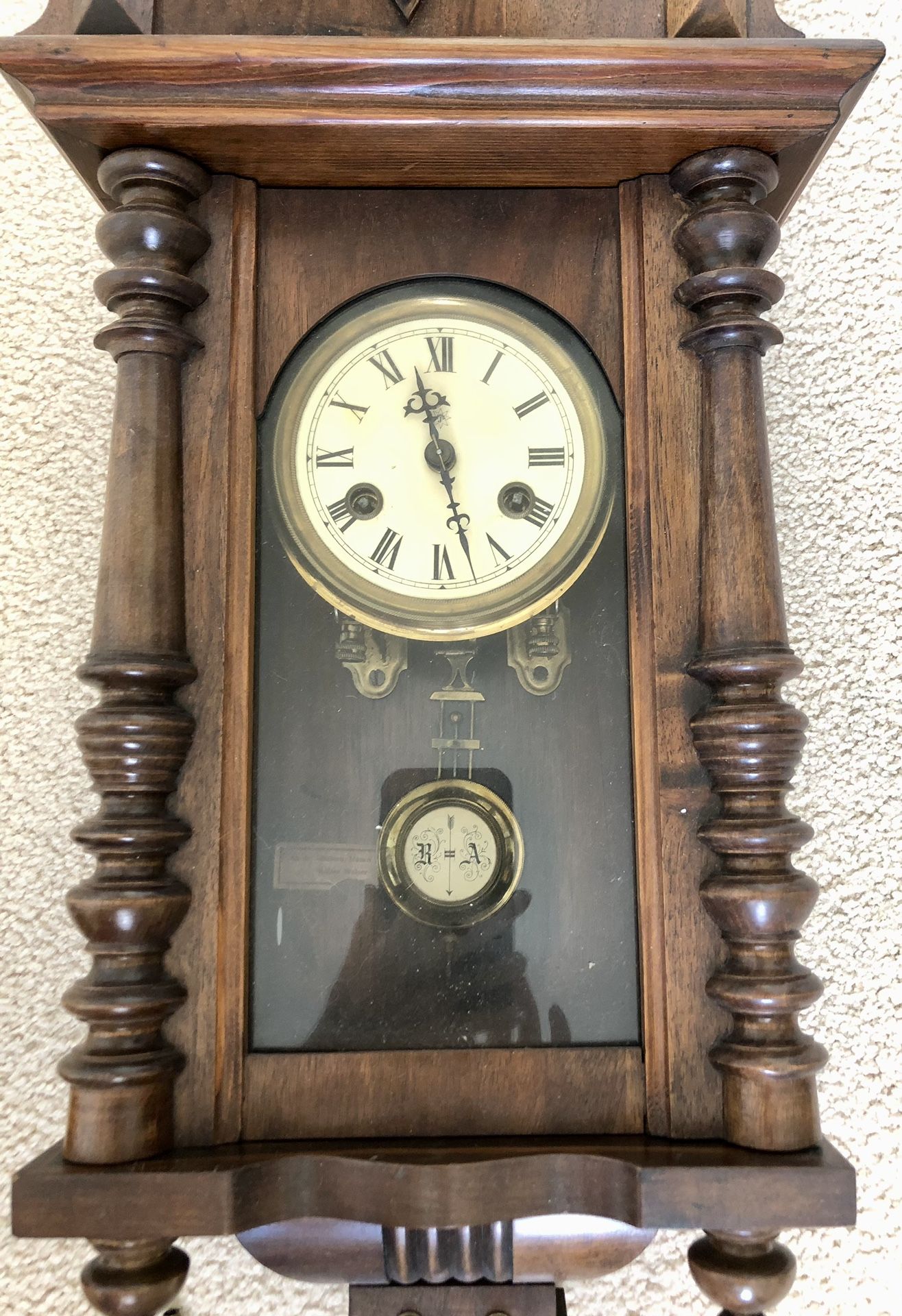 Vienna Regulator Wall Clock A Kaiser Walter Antique