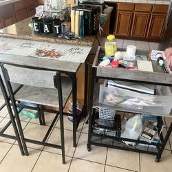 Table and Caddy with removable tray 