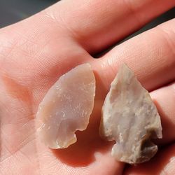 Natural Ohio Flint Arrowheads 2pcs. 