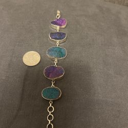 Rainbow Window Druzy Bracelet 