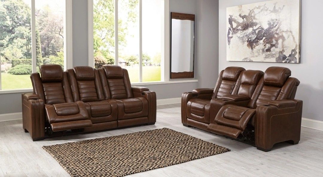 Backtrack Chocolate Power Reclining Set