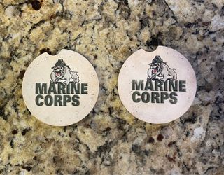 Marine Corps Car Coasters - Ceramic (Set of 2)
