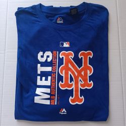 Size 2XT New York Mets Majestic Men's Longsleeve Tee
