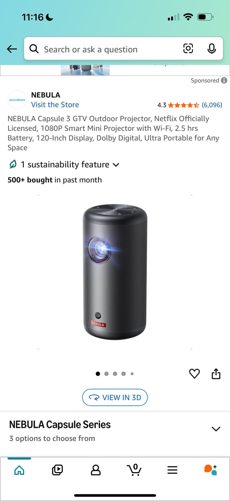 Nebula Projector, Like New With Box - Retails $400+