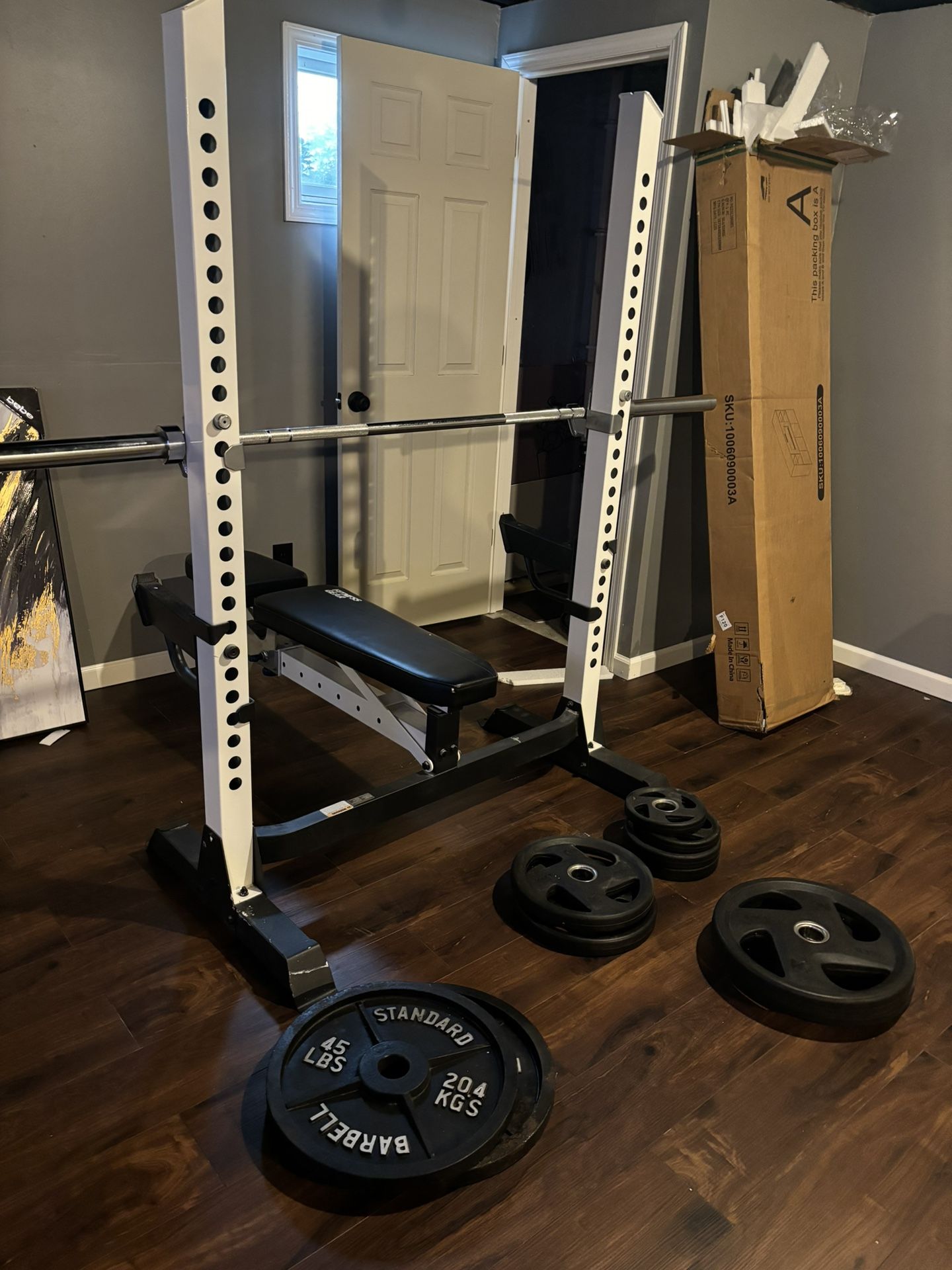 Bench Press And Weight Plates