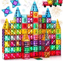 PicassoMagnetic Tiles,100PCS Star Magnetic Building Blocks Toy for Ages 3+,Magnetic Tiles for Toddlers Gifts,Montessori Toys,STEM Toys Christmas Toy G