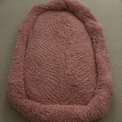 Human Dog Bed, 71" x 42" Perfect size for you and your pet, Washable Faux Fur, Orthopedic for napping, Pink