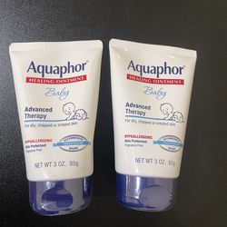 2pack Aquaphor Baby Healing Ointment for Teething, Drool and Diaper Rash, Hypoallergenic, 3 oz