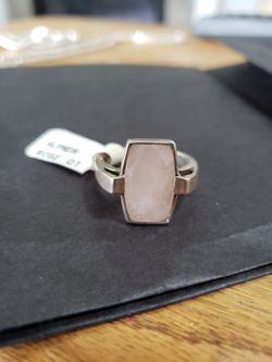 Rose Quartz Sterling Silver Ring