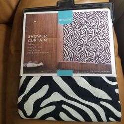 Zebra Print Shower Curtain