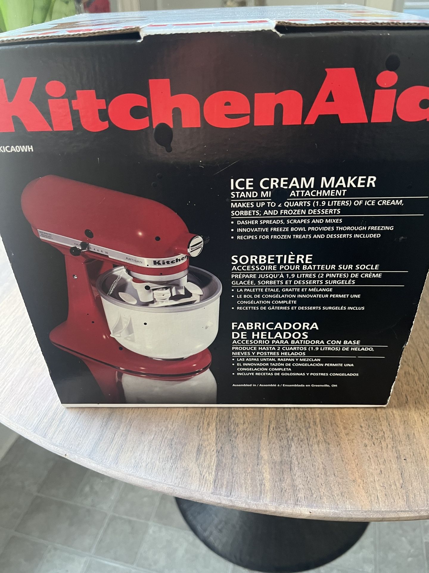 KitchenAid ice cream maker attachment-NEW!! Retails For $100