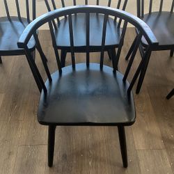 6 Black Target Chairs